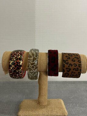 Cheetah Lovers Bangle / Cuff Bracelet Bundle